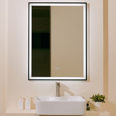 PROSPEROUS OGLEDALO 800x600, LED TOUCH & FOG FREE, CRNI OKVIR