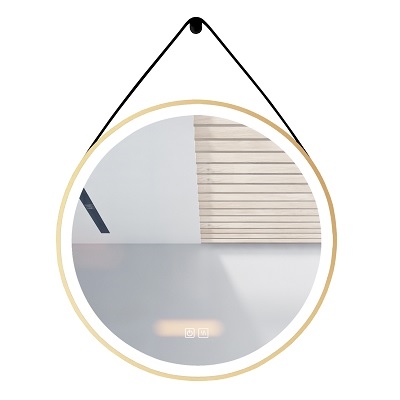 PROSPEROUS OGLEDALO fi 580, LED TOUCH & FOG FREE, REMEN, ZLATNI OKVIR