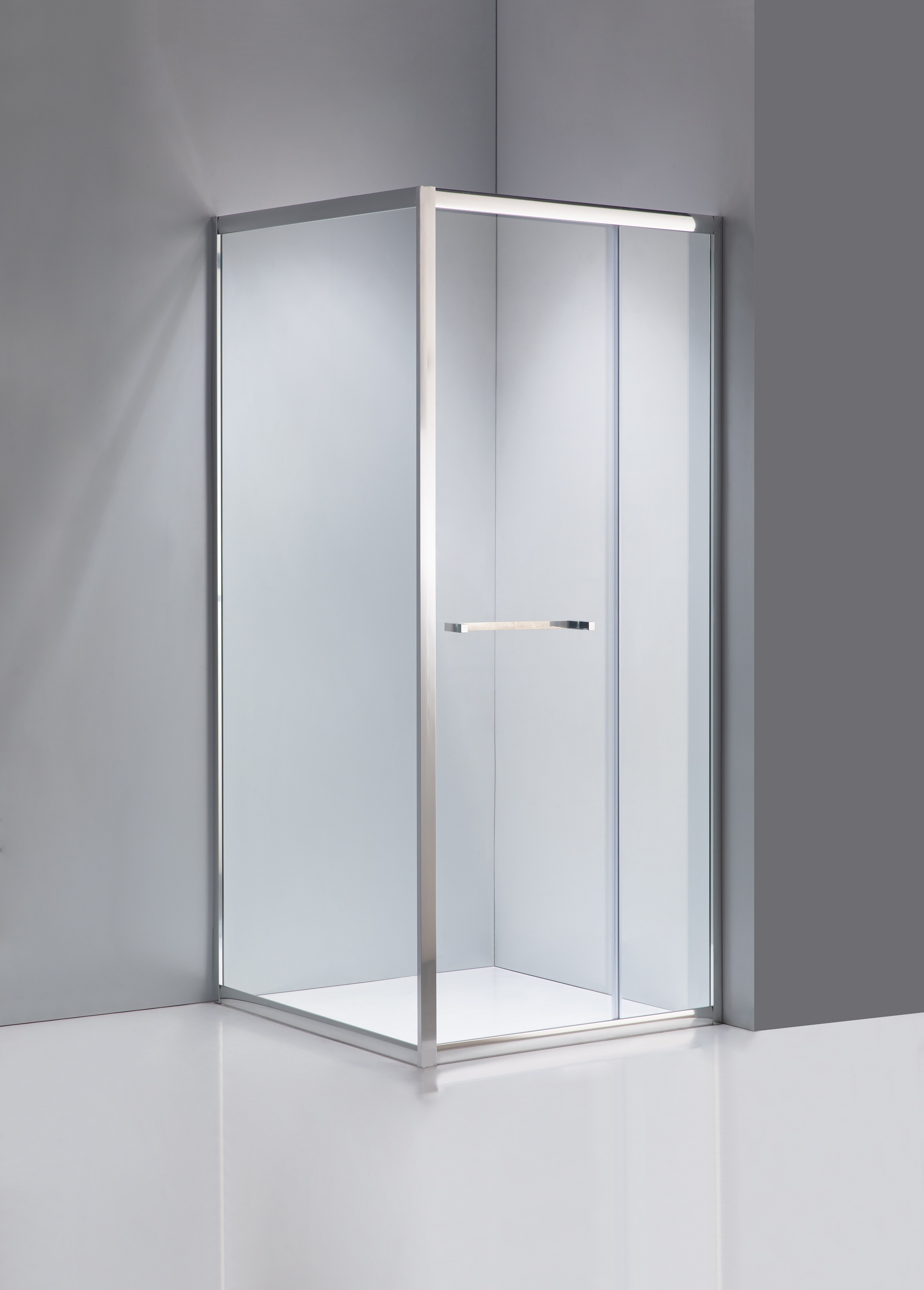 C-LINE TUŠ KABINA PRAVOKUTNA 1000x800x1950, KROM, PROZIRNO, VRATA+STIJENA