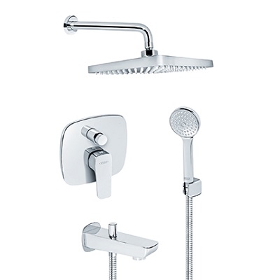 STOLZ PODŽB.MJEŠALICA sa izljevom, zidnim i ruč.tušem (kvadratna ruža 250x250mm)