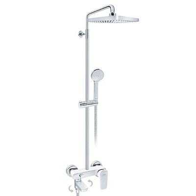 STOLZ MJEŠ.ZA TUŠ KADU BIJELA s usp. i ruč.tušem i izljevom (kvadr.ruža 250x250m